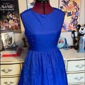 Basic Blue Satin Dress